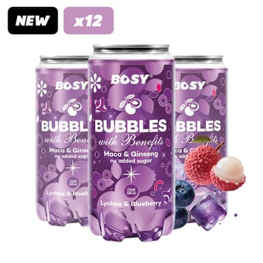 BOSY Bubbles — Lychee & Blueberry x12
